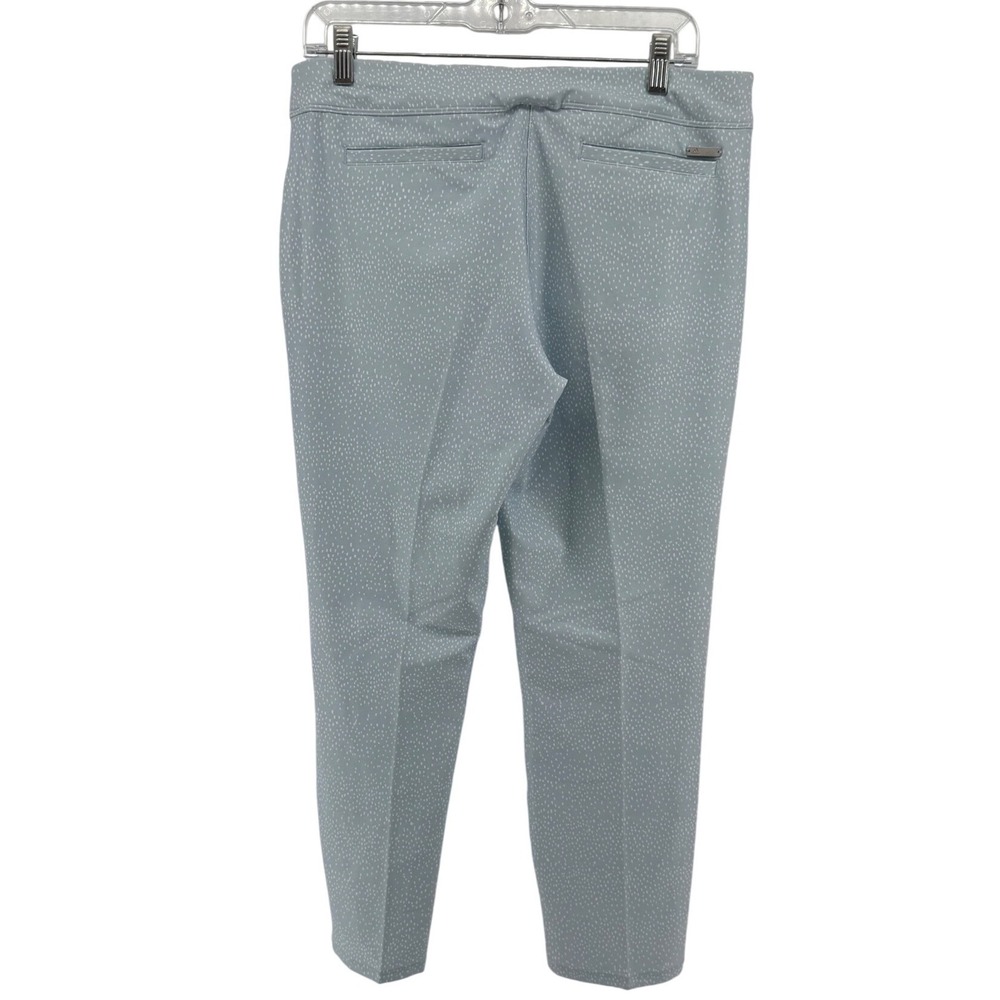 Adidas Womens Golf Pants Blue Gray Speckled Print Pull On Ankle Trousers Size M - Picture 3 of 4
